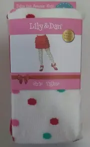 Lily & Dan Girls Polka Dot Tights Size Large (10-12)