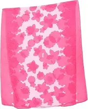 [DEARMAMY] Cut Flower Scarf Lace Shawl Silk Scarf Dress Scarves for Women Chemo Clothing Cover Cloak Bikini Wraps Cashmere Bandana Wrap Beach Women Fashion Beachwear Peony Goth Polyester Rosy