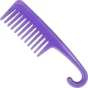 Wapodeai Wide Tooth Comb Detangling Hair Brush, Premium Care Handgrip Comb, Apply to For Curly, Wet, Dry, Thick Hair Etc. (Purple)