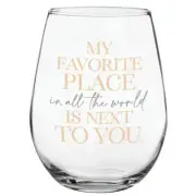 Elegant Stemless Wine Glass Favorite Place Size 5in H, 20 oz Pack of 4