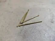 25p P160 Φ0.0535" OAL 1.315" spring loaded pogo pin, flat end, Brass Pins