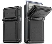 VRS Design MagSquare MagSafe Wallet for iPhone 16 15 14 13 12 Pro Max Plus Mini MagSafe Case, Compatible with MagSafe Accessories 6-Cards Holder Kickstand Wallet - Matte Black