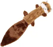 Squeaky Plush Puppy Interactive Teething Plush for Biting Chewing Safe for Pets for Playtime Care Squirrel Raccoon Design