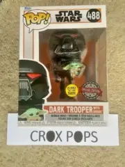 Dark Trooper + Grogu glow SE 488 Star Wars Funko Pop Vinyl New in Mint Box + P/P