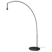 SKAFTET floor lamp base, arched, black