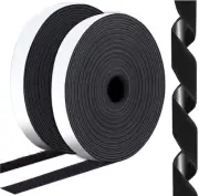 Heavy Duty Black Hook & Loop Tape - 1 Inch x 82 Feet, Double Sided, Picture H...