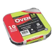 10PK Lemon & Lime Disposable BBQ Foil Container Food Tray Baking w/ Lid 25x25cm