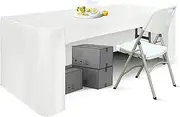 ABCCANOPY 6 FT Rectangle Tablecloth Table Cover for Rectangular Tables in Washable Polyester-Great for Buffet Table Parties Holiday Dinner, Wedding & More