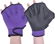 Webbed Gloves for Swimming,Water Mittens Swimming Gloves - Rubber Mittens Diving Gear for Helping Upper Body Resistant, Water Resistant Training
