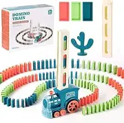 Dominoes Rally Toy Set - Creative Domino Train, Fun Domino Games for Kids Boys and Girls