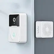 Wireless Video Doorbell, Ligent Video Surveillance, HD Camera Intercom, 2 Way Audio Doorbell with Motion Detection Alerts, Compatible with Smartphones