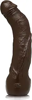Doc Johnson Signature Series - Black Thunder - 11.5 Inch Realistic FIRMSKYN Dildo with Removable Vac-U-Lock Suction Cup - F-Machine & Harness Compatible - for Adults Only, Chocolate