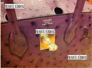 France Window 愛瑪士柏金包Hermes Birkin 紫羅蘭色銀扣鴕鳥皮 30Cm