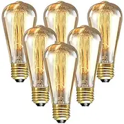 6pcs 3pcs Retro Dimmable Edison Bulb E27 40W Gold Spiral Filament ST64 Ampoule Lamp Incandescent Chandelier Decorative Lightin