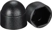 uxcell Plastic Dome Nut Protection Cap Covers, M8 Nut Cover Black 50pcs