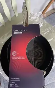 Circulon S Series Twin Pack Set Fry 8” 10.25” New Induction Pans