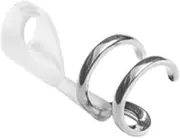 Deafmetal USA Retention Double Hearing Aid Cuff and Silicone Holster Attachment - Fits BTE and RIC Hearing Aids and BTE Cochlear Implant Processors - Keep Hearing Devices Secured - Silver - 1 Ear