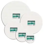 Primed Round Circular Painting Canvas Panel, White 16inch