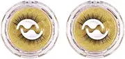 SUIOPPYUW Cross Eyelashes Occasions False Thick and False Worn Available Curling Adhesive Eyelashes Repeatedly Glue Required, Three Pairs, W09