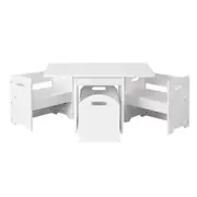 Kids Multi-function Table and Chair Hidden Storage Box Toy Activity Desk