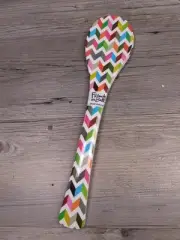 French Bull Salad Servers Chevron Pattern