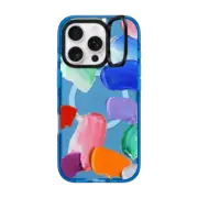 iPhone 16 Pro Impact Ring Stand Case MagSafe Compatible Polka Daub Smear
