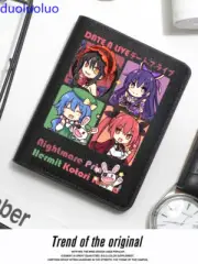 Date A Live Anime Black PU Leather Purse Short Wallet Card Bag Gift