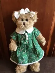 TINY WILDFLOWER DRESS, PANTIES AND HAIR BOWS HANDCRAFTED TEDDY BEAR CLOTHES