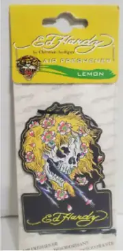 Ed Hardy by Christian Audigier skull air freshener lemon scent new
