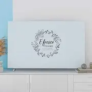 Modern Simple Style Tv Cover Scratch-Resistant Lining Indoor Dust-proof Soft Fabric Tv Covers Washable-blue||50/52 inches