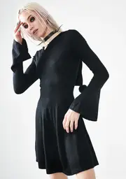 [Punk Rave] Dark Witch Woolen Dress