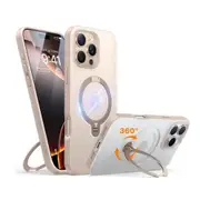 Torras iPhone 16 Pro (6.3") Ostand Spin Case - Ivory Gold All in One: Magnetic / Stand / Ring Holder - 360 Spin [X00RP147021]