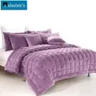 Augusta Lilac Faux Mink Quilt / Comforter Set by Alastairs