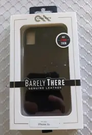 Case-Mate Barely There Genuine Black Leather Case for Apple iPhone XR NEW #31