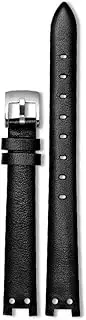 KTKBXUDMUL 12mm Genuine Leather Strap for Anne Klein Notch AK Girl Small Shield Retro Soft Comfortable Watch Band Accessories Red I Brown(Black sk)