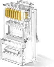 RJ45 Network Cable Modular Plug Ethernet Cable Connector Unshielded 8 Pin 8P8C 6 Types Gigabit Crystal Head Kit for PC Adapter