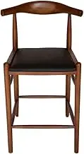 SK Designer Living Replica Hans Wegner Elbow Counter Stool - Walnut & Black