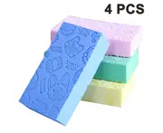 4 Pieces Bathing Sponge Shower Sponge Exfoliating Bathing Sponge