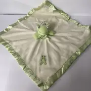 Blankets and Beyond Nunu Frog Lovey Security Blanket Green NWT Satin Edge