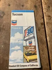 Vintage 1972 Chevron Tuscon Map