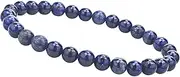 [Unique Gems] Chakra Children's Bead Bracelet Lapis Lazuli Diameter 6 mm Natural Stone Ball Bracelet Elastic 13 cm to 15 cm Jewellers Quality, 13cm bis 15cm, Stone, Lapis Lazuli