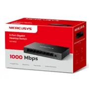Mercusys MS108GS 8-Port Gigabit Desktop Switch, 8x10/100/1000 Mbps RJ45 port Supporting Auto-MDI/MDIX MS108GS