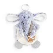 Demdaco Pacifier Holder Blanket Elephant Teether Buddy Soft Baby Plush, New