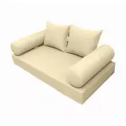 |COVER ONLY| Style 4 Twin Knife Edge Daybed Mattress Bolster Pillow Covers AD103