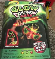 Crayola Glow Explosion Glow Stick Gear NIB. 40 Glow Sticks