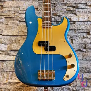 Fender Squier 40th Anniversary PRECISION P Bass 藍金色 電貝斯 40週年