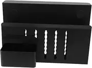 Under Desk Mount Laptop Stand Laptop Desk Mesh Design Storage Rack Document Holder Under Shelf Storage Basket File Organizer Black Carbon Steel