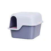 Pakeway Kingbox Plastic Candy Cat Litter Box Enclosed Pet Kitty Toilet Purple