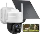 2K Wireless Solar Security Cameras Outdoor, 2 Pack Home Battery Powered WiFi Cam