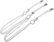 [LIFKOME] Fashionable Elastic Suspenders Pearl Rhinestone Chain Bond Skirt Hidden Suspender